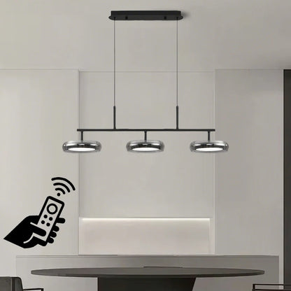 LED Modern Chandelier  With Remote Control 3 Pendant, Minimalist Dining Table Pendant Lights