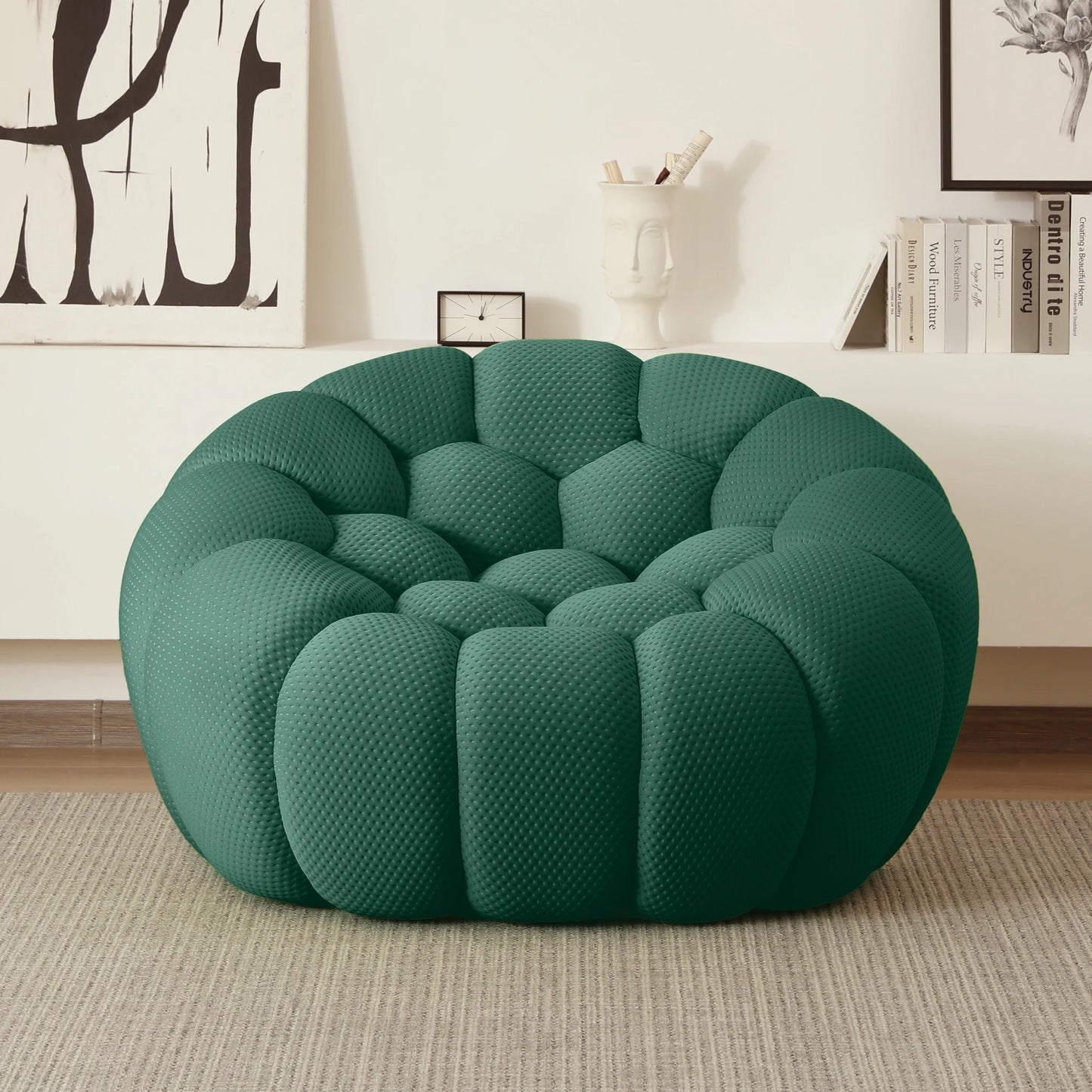 Sdorens 49'' Oversized Boneless Bubble Couch ,Football-Shaped, No Assembly Required