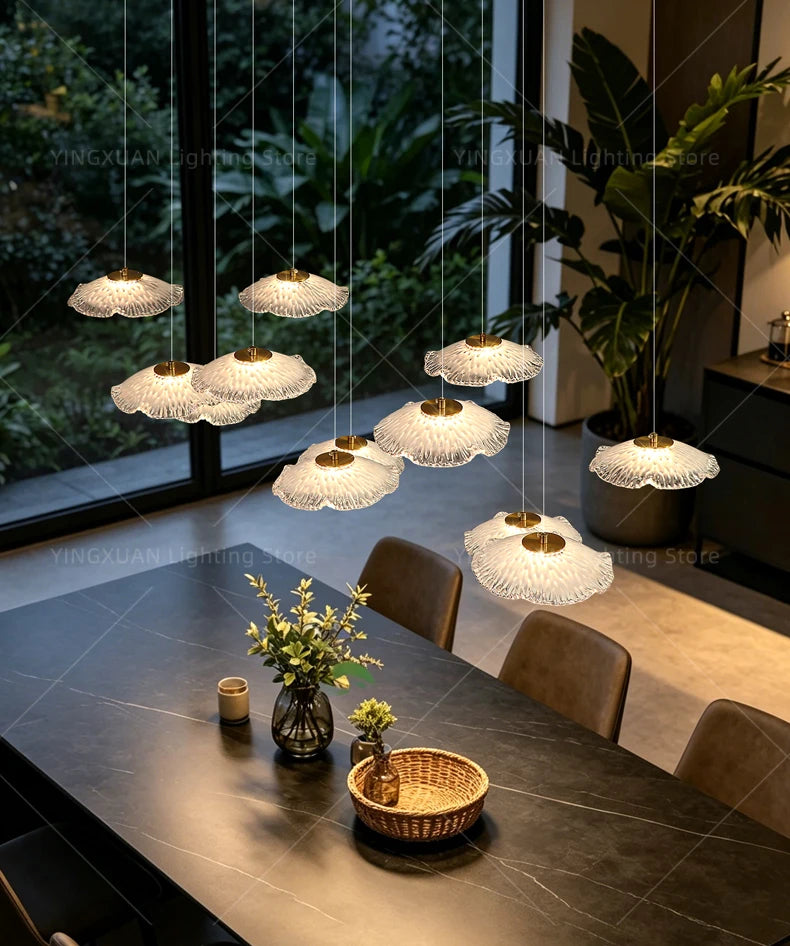 Ceiling Pendant Lamp Glass Suspension Light Dining Table, Kitchen Island bar, Pendant Light for Dining Room