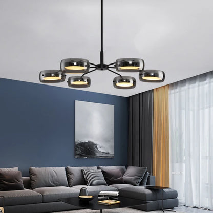 LED Modern Chandelier  With Remote Control 3 Pendant, Minimalist Dining Table Pendant Lights