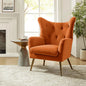 Velvet Accent Chair, Modern Wingback, Velvet Tufted Upholstered, Customized