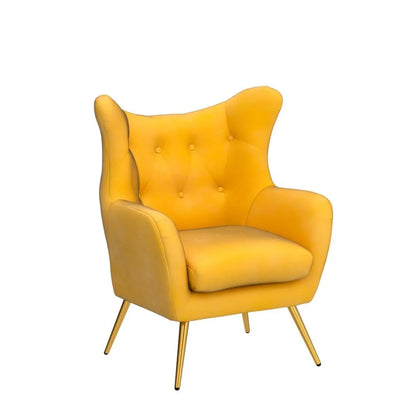 Velvet Accent Chair, Modern Wingback, Velvet Tufted Upholstered, Customized