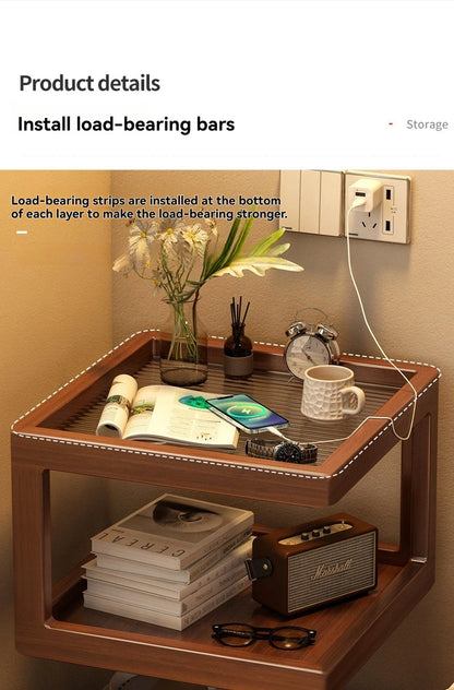 Modern Small Table Bedroom Shelf Sofa Side Side Storage Cabinet  Nightstand