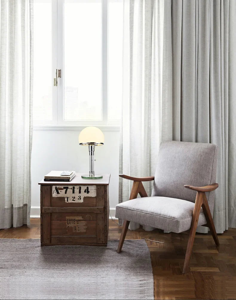 White Table Lamp Danish Designer Nordic Bedside, Living Room