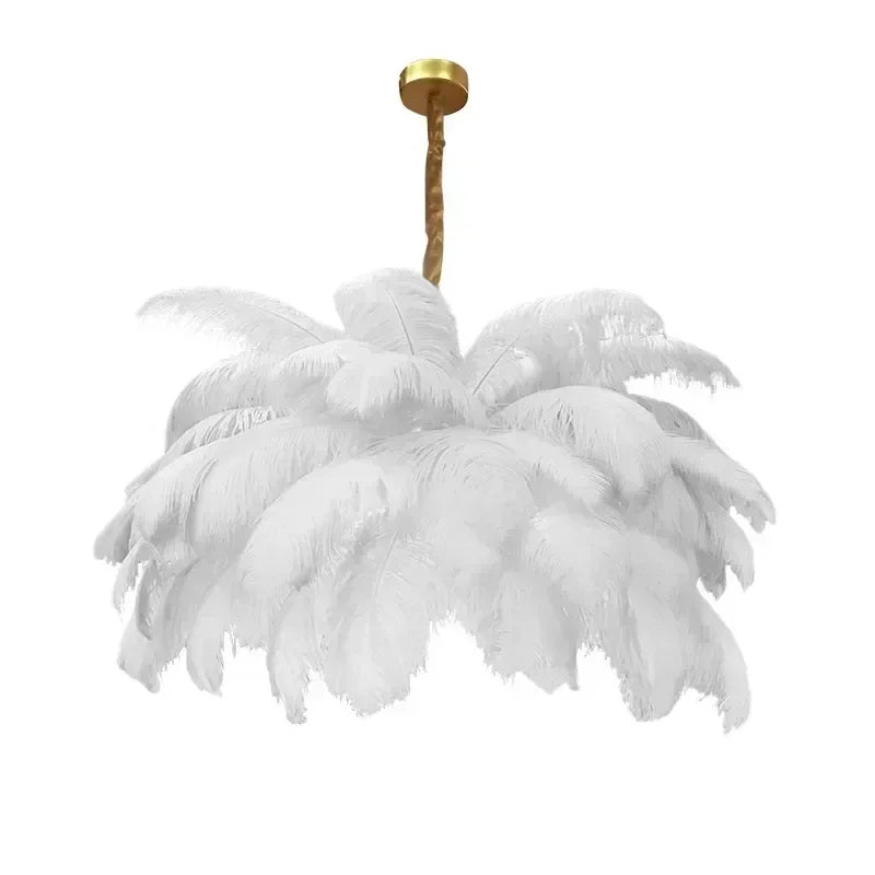 Modern Feather Pendant Light Nordic Chandelier Ceiling Lamp for Living Room Bedroom Light Fixture