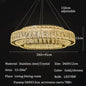 Luxury Gold Ring LED Crystal Chandeliers  Living Dining Room Villa Decoration, Pendant Lights