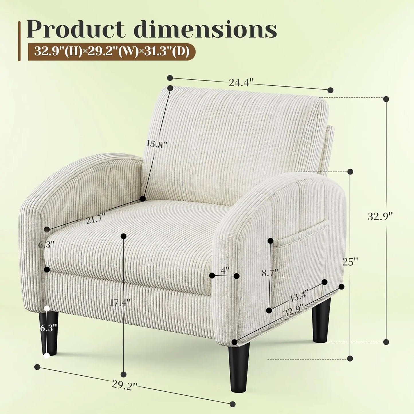 Accent Chair, Mid Century Modern, Customized