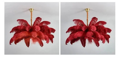 Modern Feather Pendant Light Nordic Chandelier Ceiling Lamp for Living Room Bedroom Light Fixture