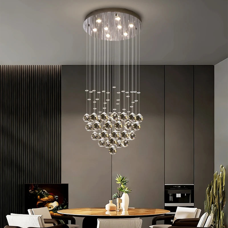 Suspension Lighting Living Room Pendant Lamp for Kitchen Over the Table Crystal Chandelier Pendants