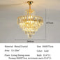 Luxury French Gold Crystal Chandeliers Lighting for Living Room Ceiling Pendant,  Dining Table Light Fixtures