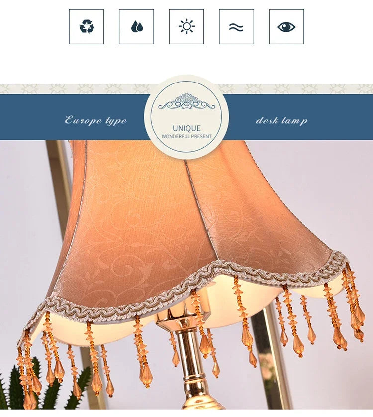 European Style Bedside Lamp Touch, Simple, Modern, Romantic Retro  Bedside Lamp