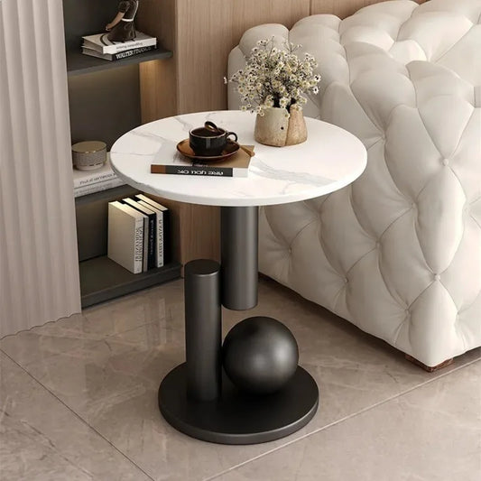 Cream style creative sofa side table, living room small round table, creative coffee table