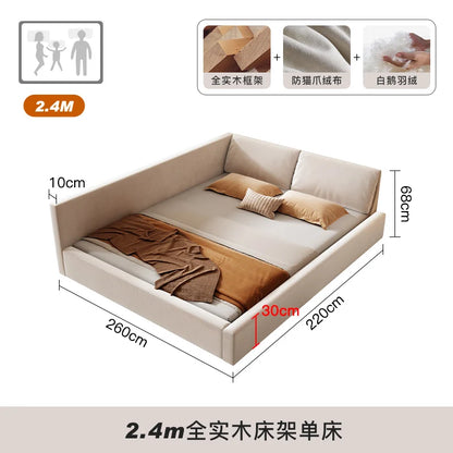 Modern Luxury Frame Rail Multifunctional Bed King Size Headboard